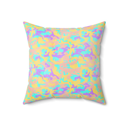Dreamsicle Camo Throw Pillow