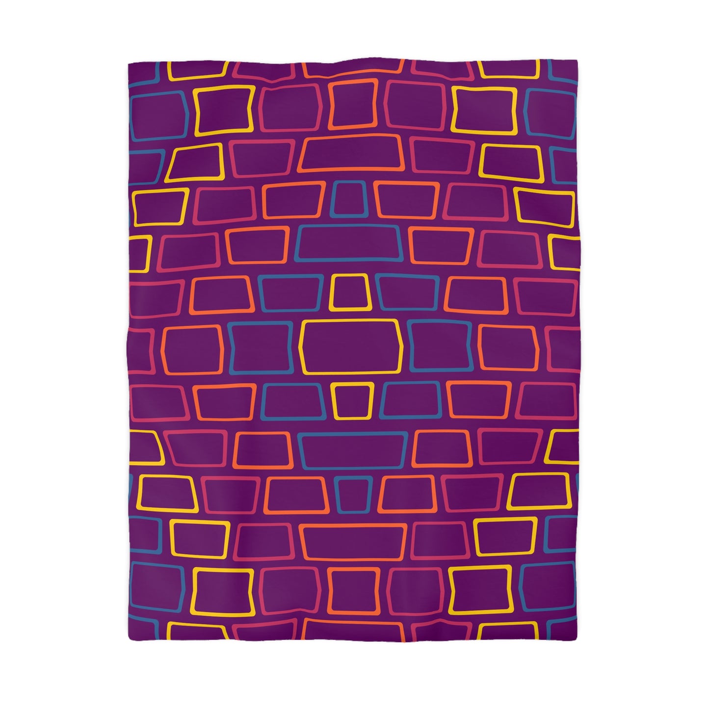 Purple Brick Wall Microfiber Duvet Cover