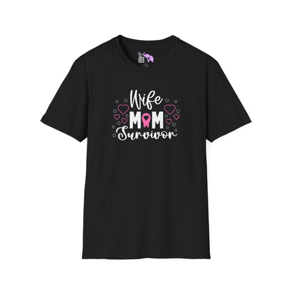 Wife Mom Survivor Adult T-shirt