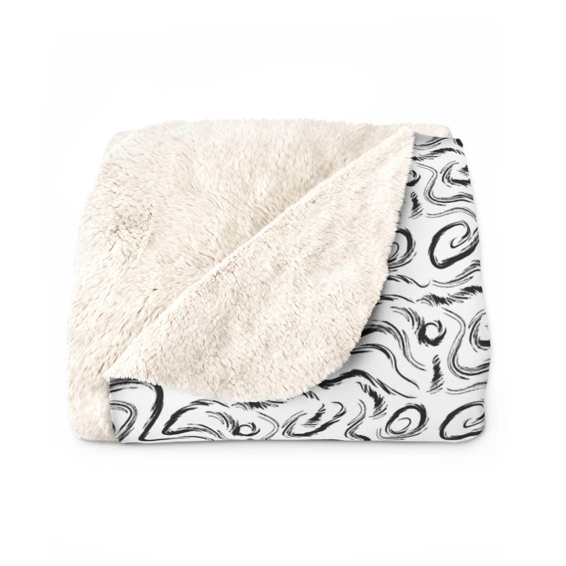 Grunge Scribbles Fleece Blanket