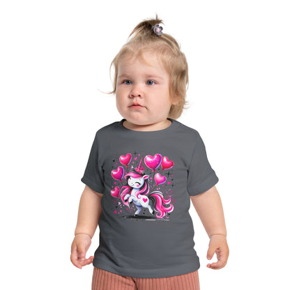 Pink & Black Unicorn Infant T-Shirt