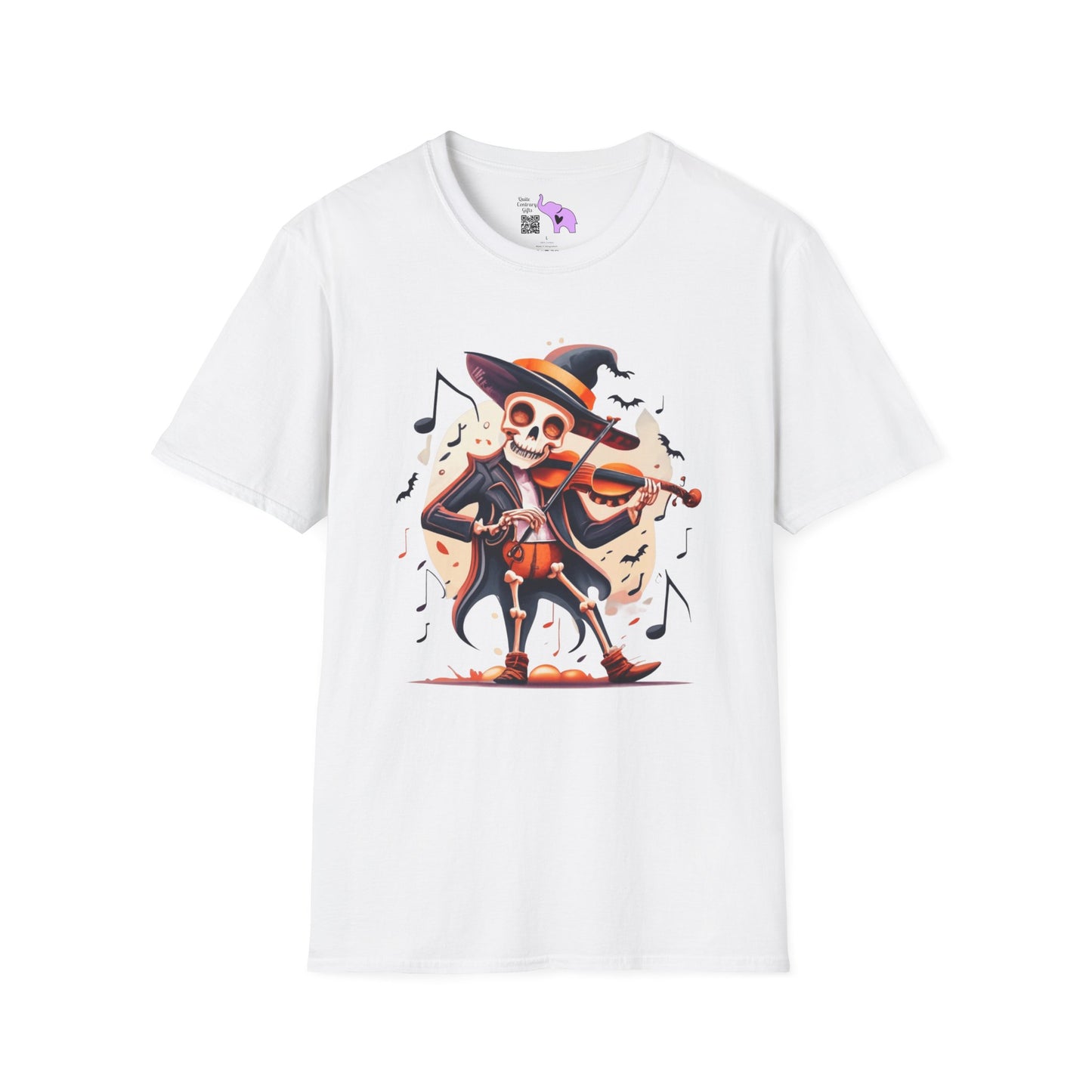 Skeleton Playing Violin Adult T-shirt