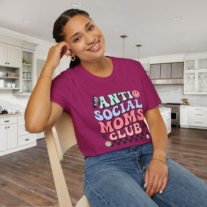 Antisocial Mom's Club Adult T-shirt