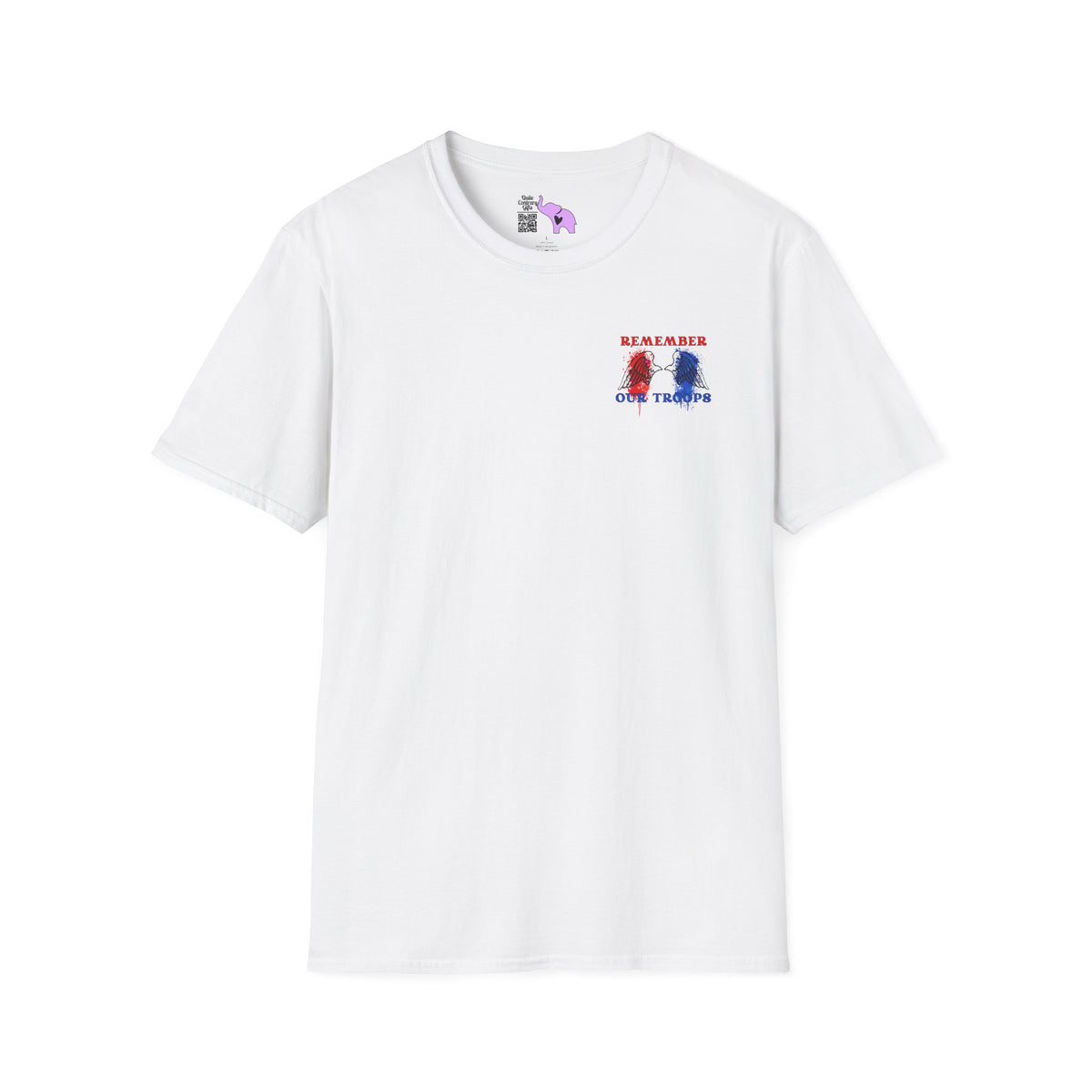 Freedom Isn't Free Saluting Soldier w/Wings Adult T-shirt