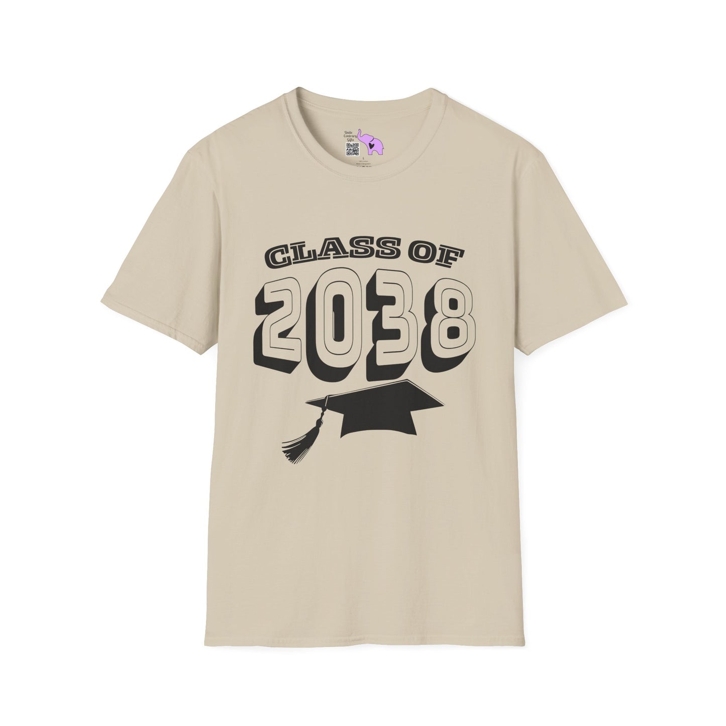 Class of 2038 Unisex Tshirt for 2025/26 Kindergarteners