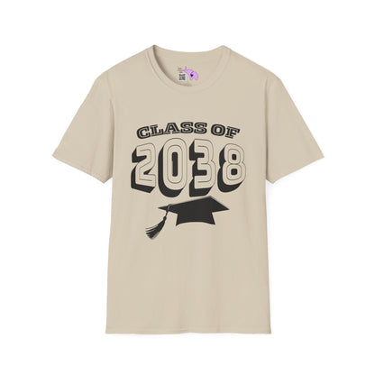Class of 2038 Unisex Tshirt for 2025/26 Kindergarteners