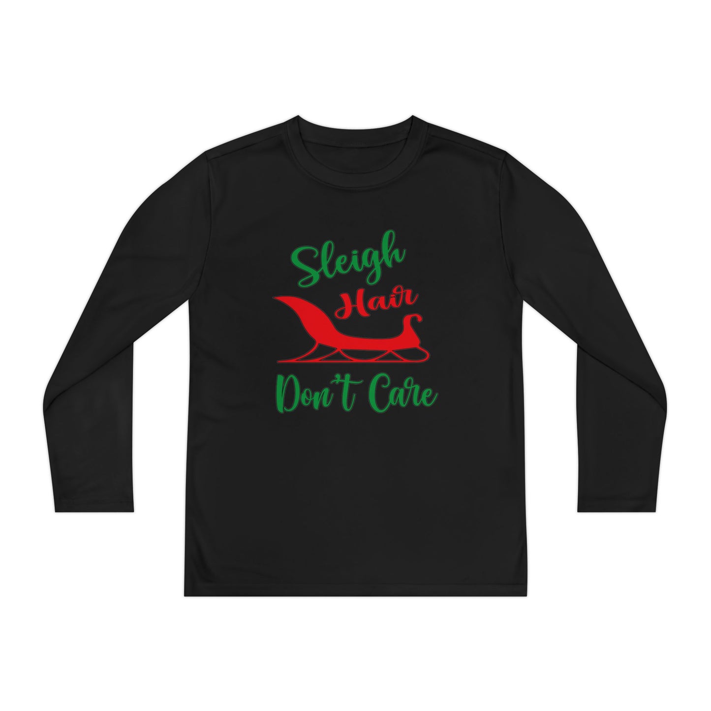 Sleigh Hair Don't Care Youth Long Sleeve Tee