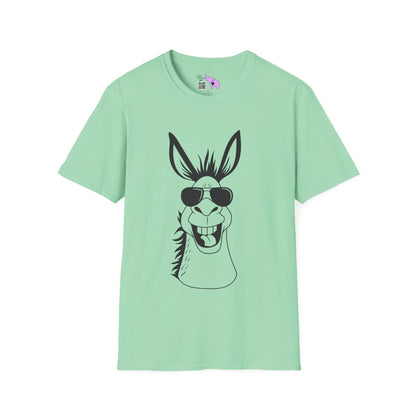 Funny Donkey w/Sunglasses Adult T-shirt