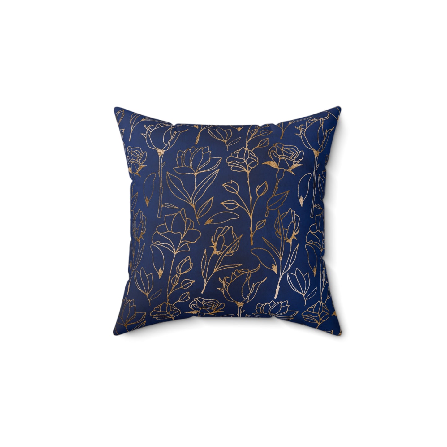 Sapphire Gilded Garden Throw Pillow