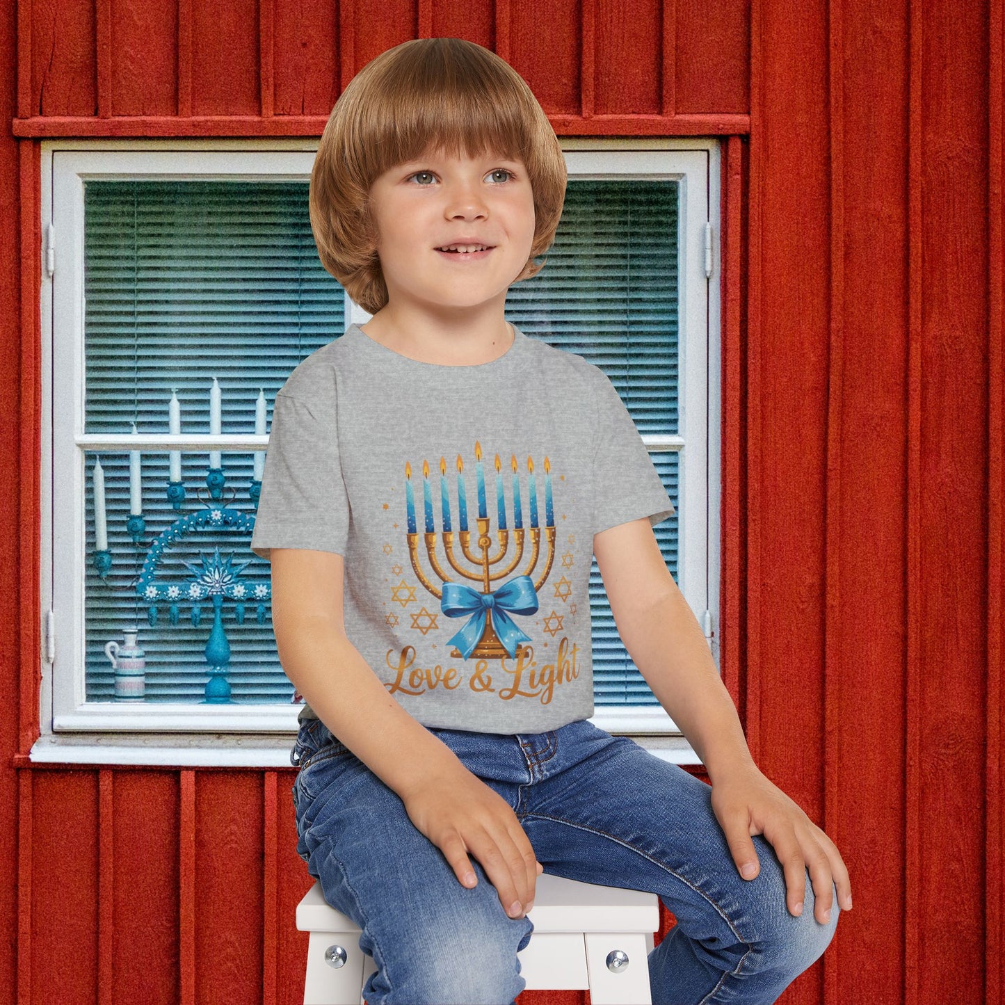Love & Light Menorah Heavy Cotton™ Toddler T-shirt
