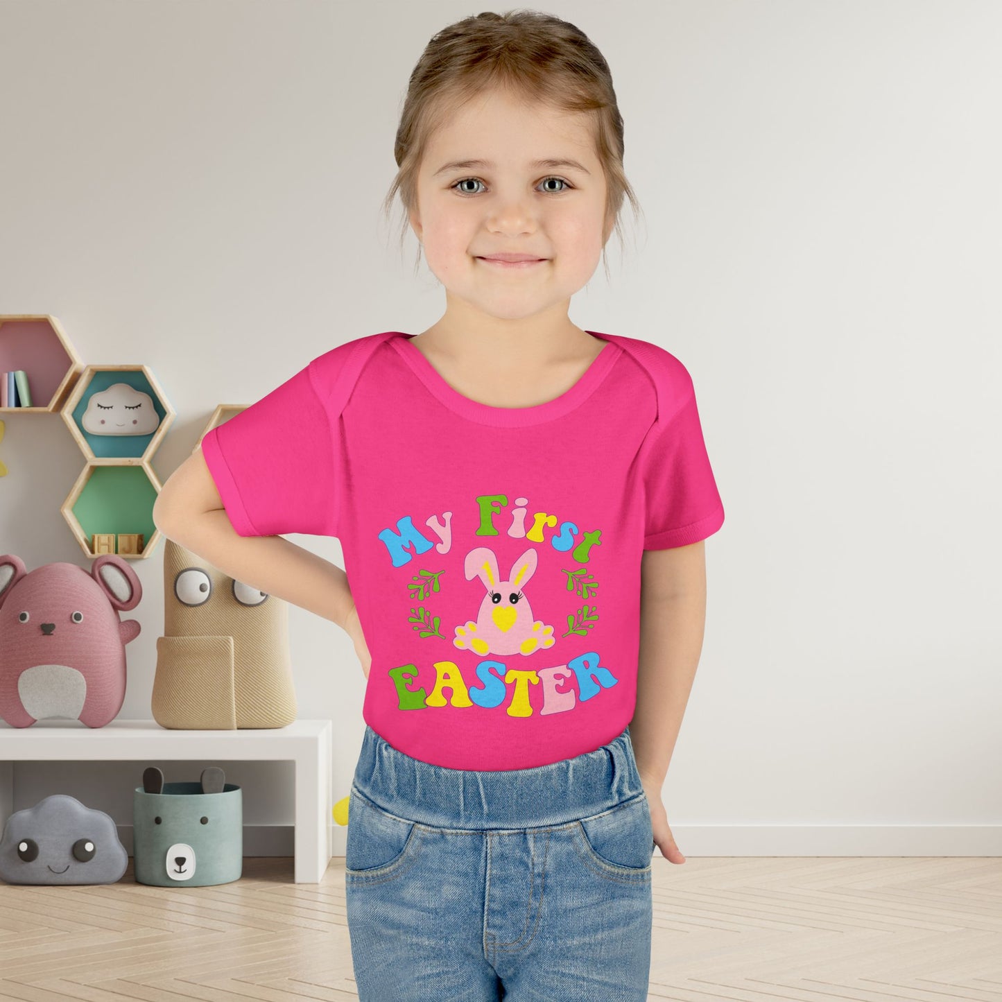 My First Easter (2) Infant Baby Rib Bodysuit