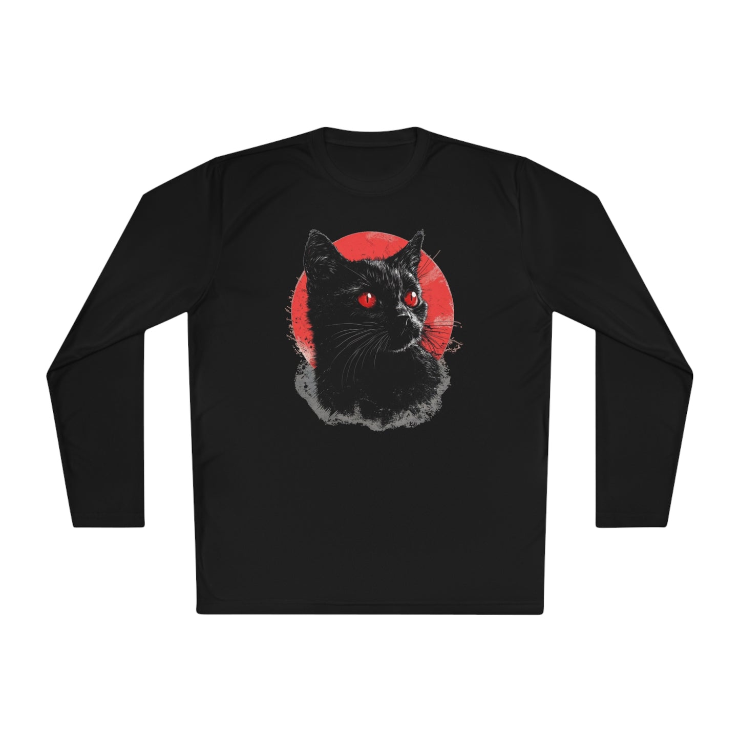 Black Cat Over Moon 2 Adult Long Sleeve Tee