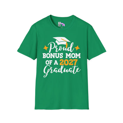 Proud Bonus Mom of a 2027 Graduate Adult T-shirt