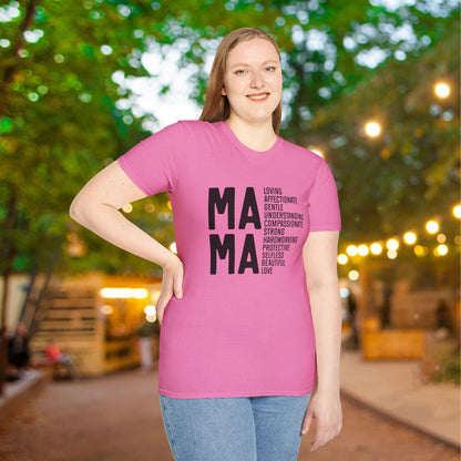 Mama Qualities Adult T-shirt