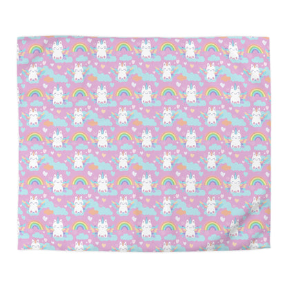 Rainbow Sky Riders Microfiber Duvet Cover