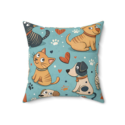 Paws & Whiskers Throw Pillow