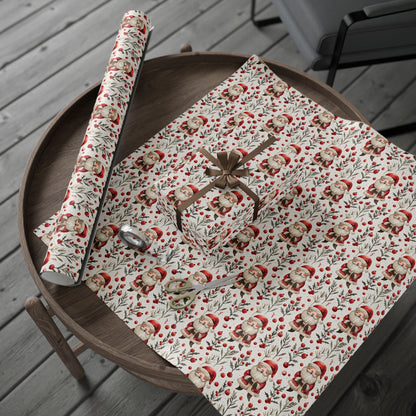 Jingle & Holly Santa Wrapping Paper