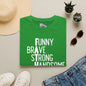 Father: Funny, Brave, Strong, Handsome, Protective, Friend Adult T-shirt
