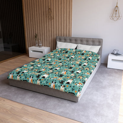 Happy Hounds Microfiber Duvet Cover