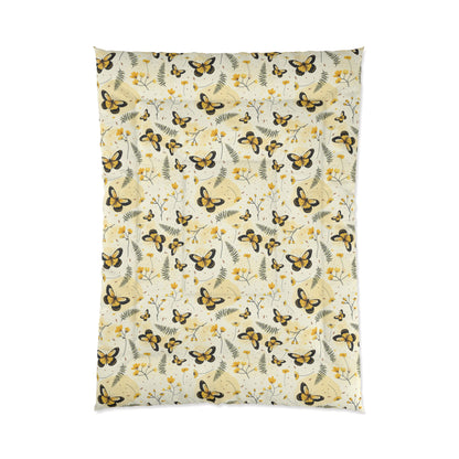 Sunlit Butterfly Bloom Comforter