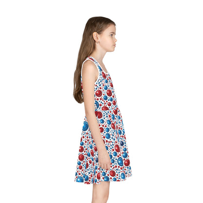 Freedom Dots Girls' Sleeveless Sundress