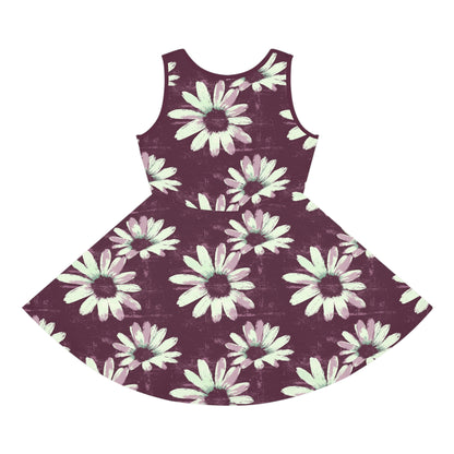 Purple Tide Petals Girls' Sleeveless Sundress
