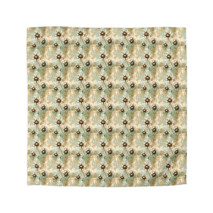 Worn Meadow Daisies Microfiber Duvet Cover