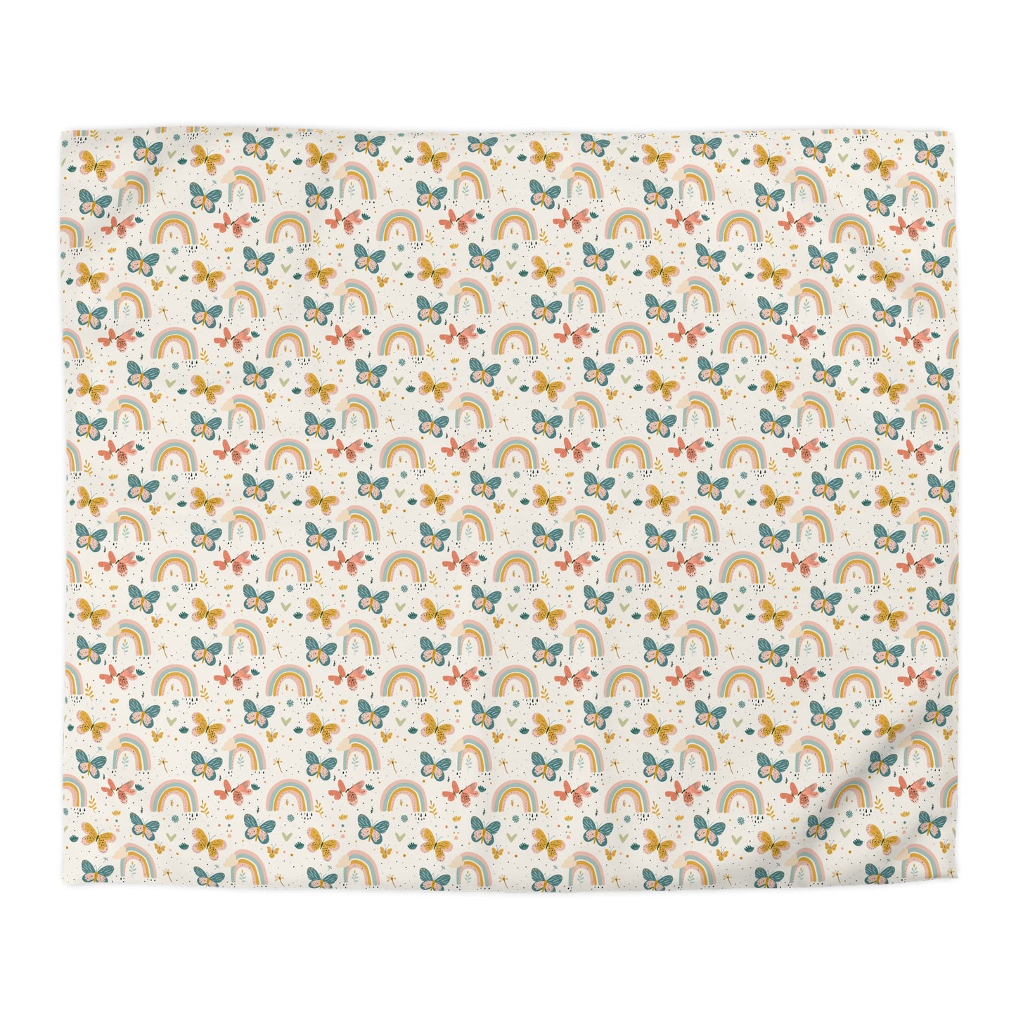 Whispering Wings & Rainbows Duvet Bedding Set