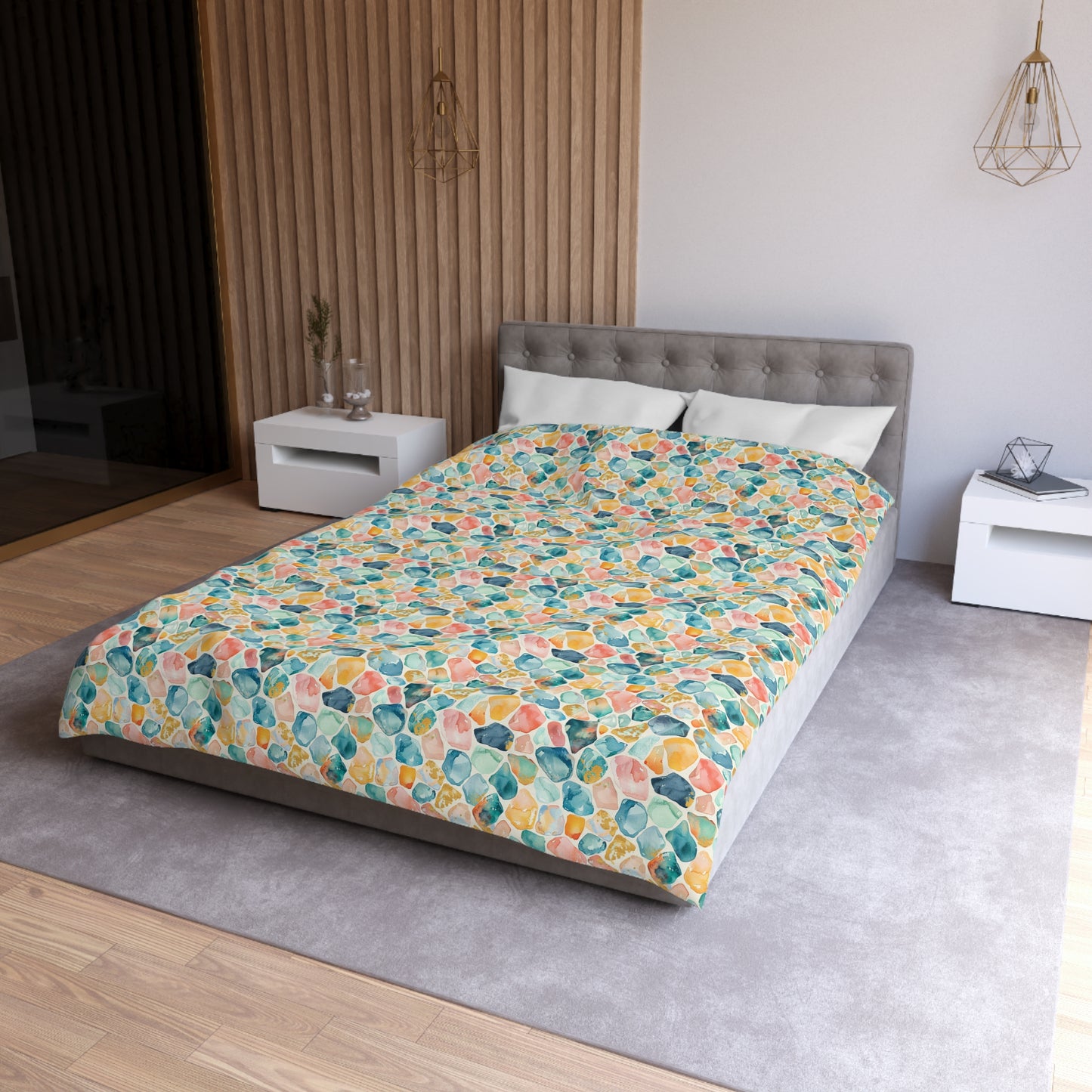 Ocean Pebble Drift Microfiber Duvet Cover