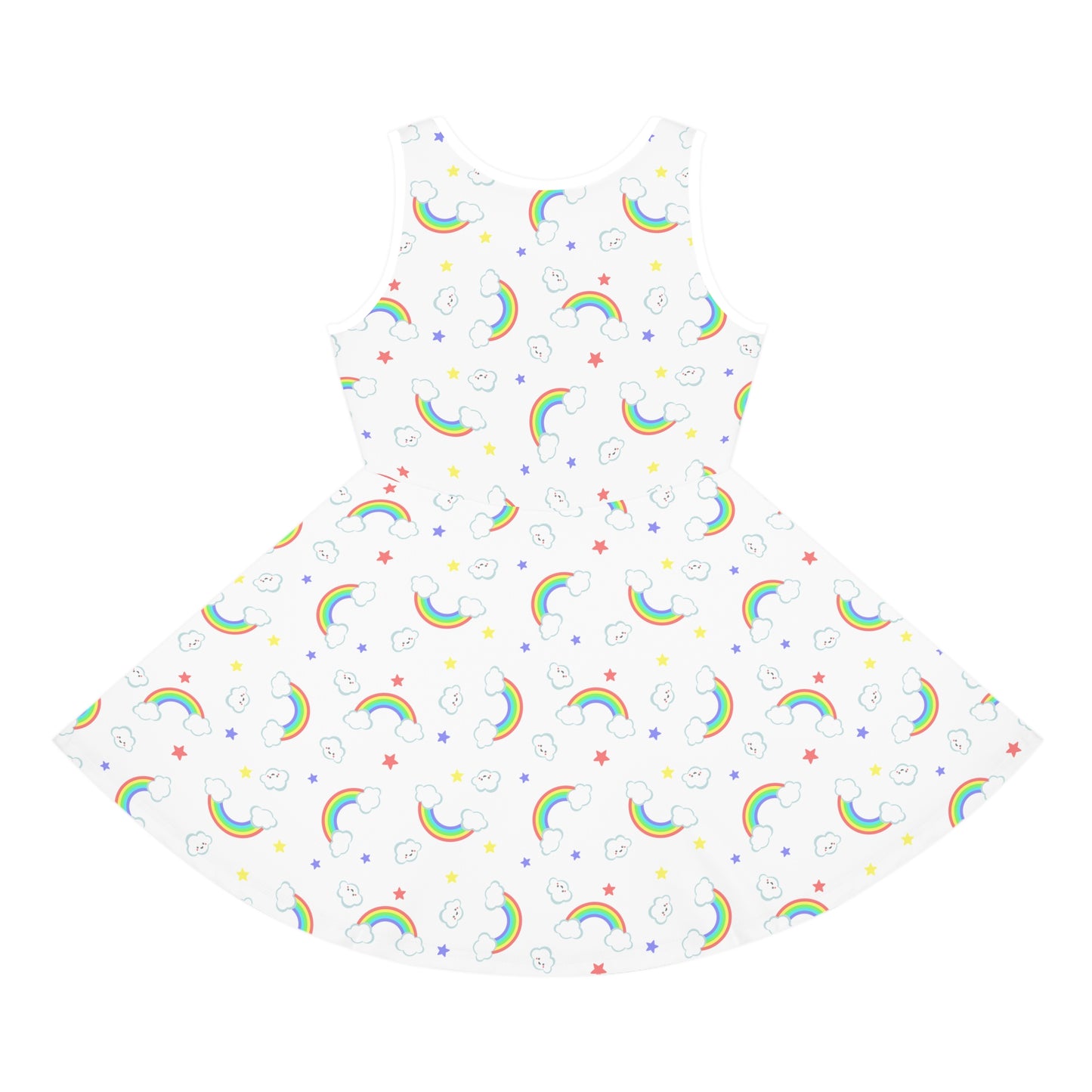 Rainbow Smiles & Stars Girls' Sleeveless Sundress