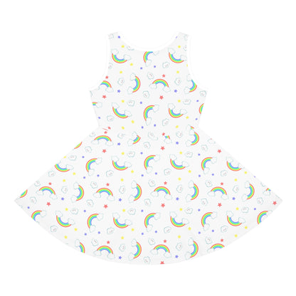 Rainbow Smiles & Stars Girls' Sleeveless Sundress