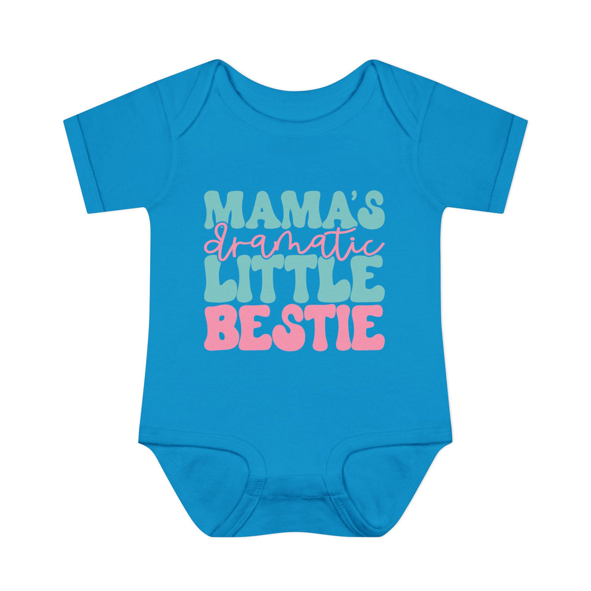 Mama's Dramatic Little Bestie Baby Rib Bodysuit