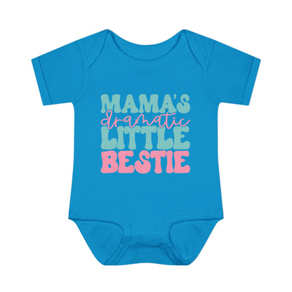 Mama's Dramatic Little Bestie Baby Rib Bodysuit