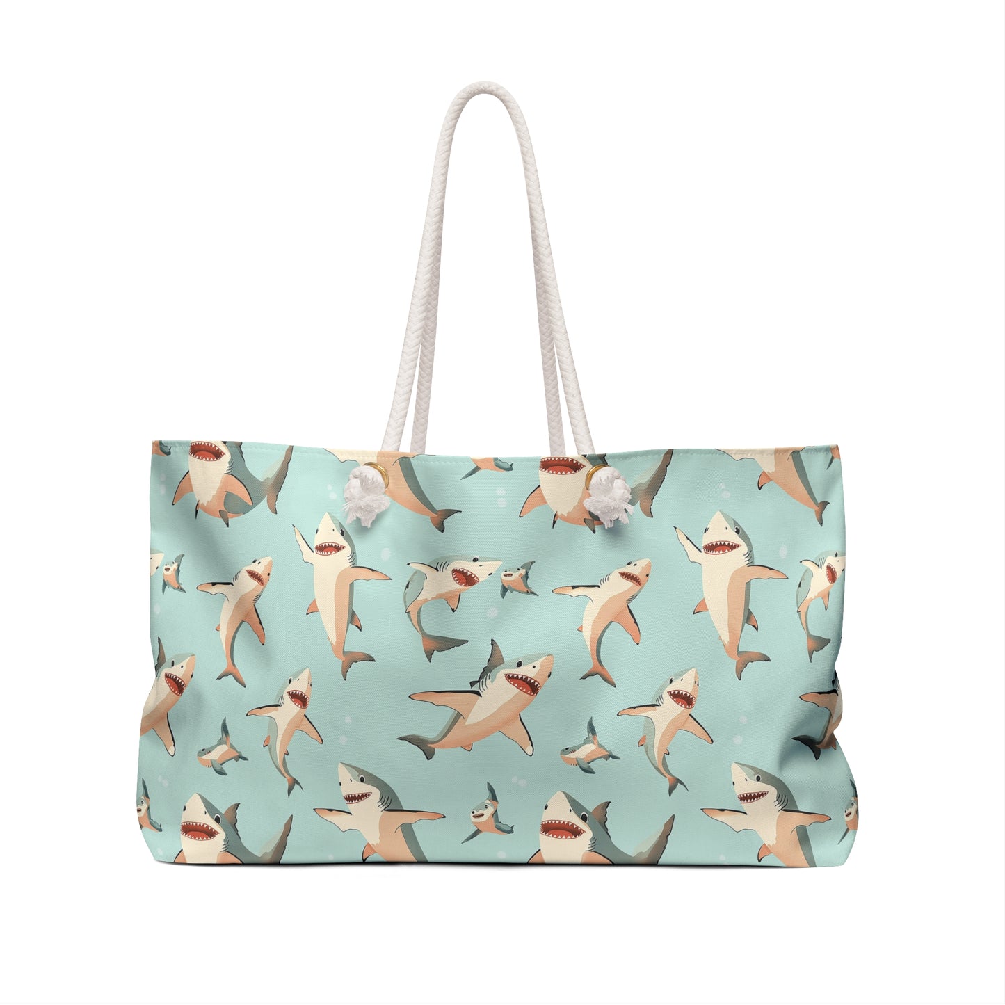 Aquamarine Sharks Weekender Bag