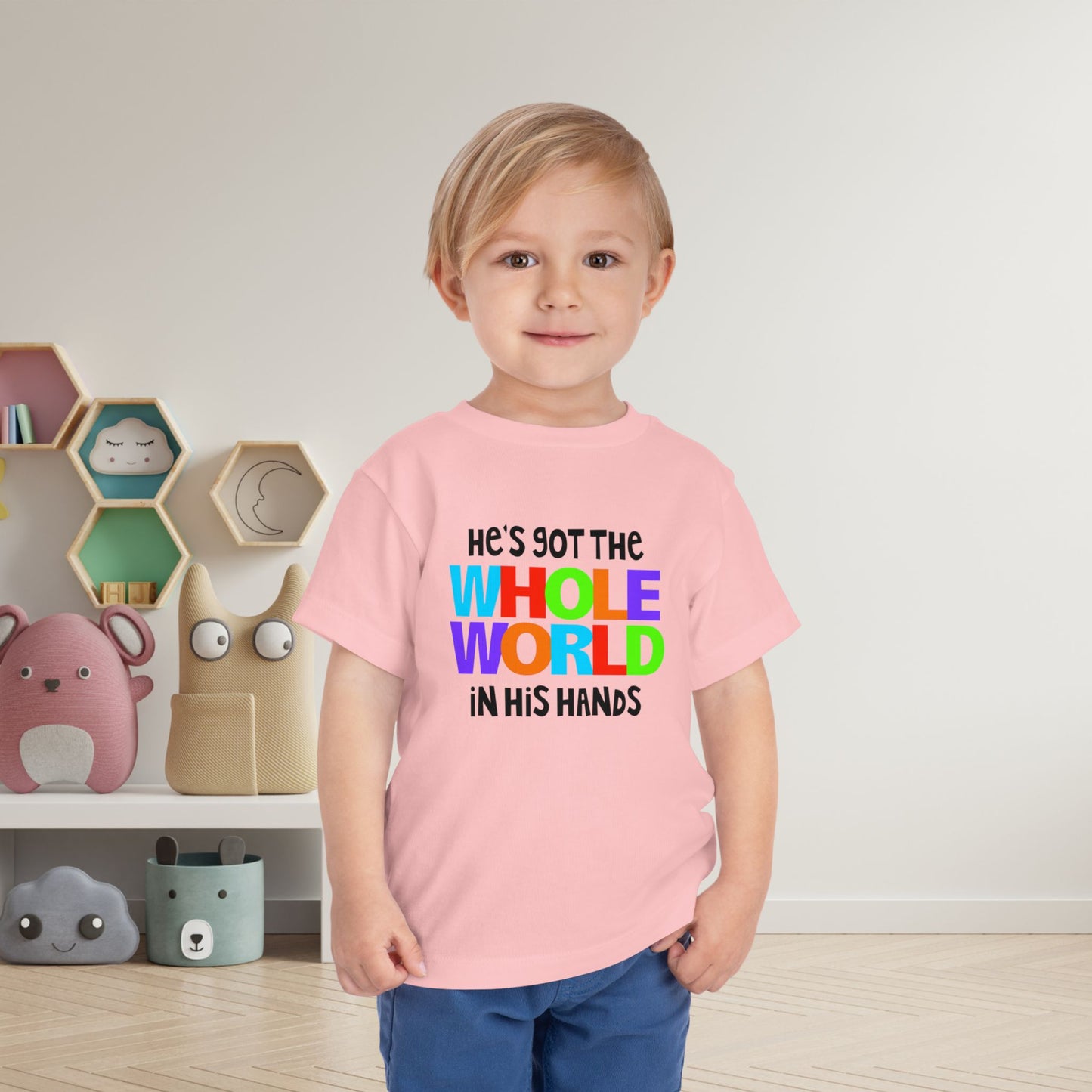 He's Got The Whole World in His Hands Toddler Tee