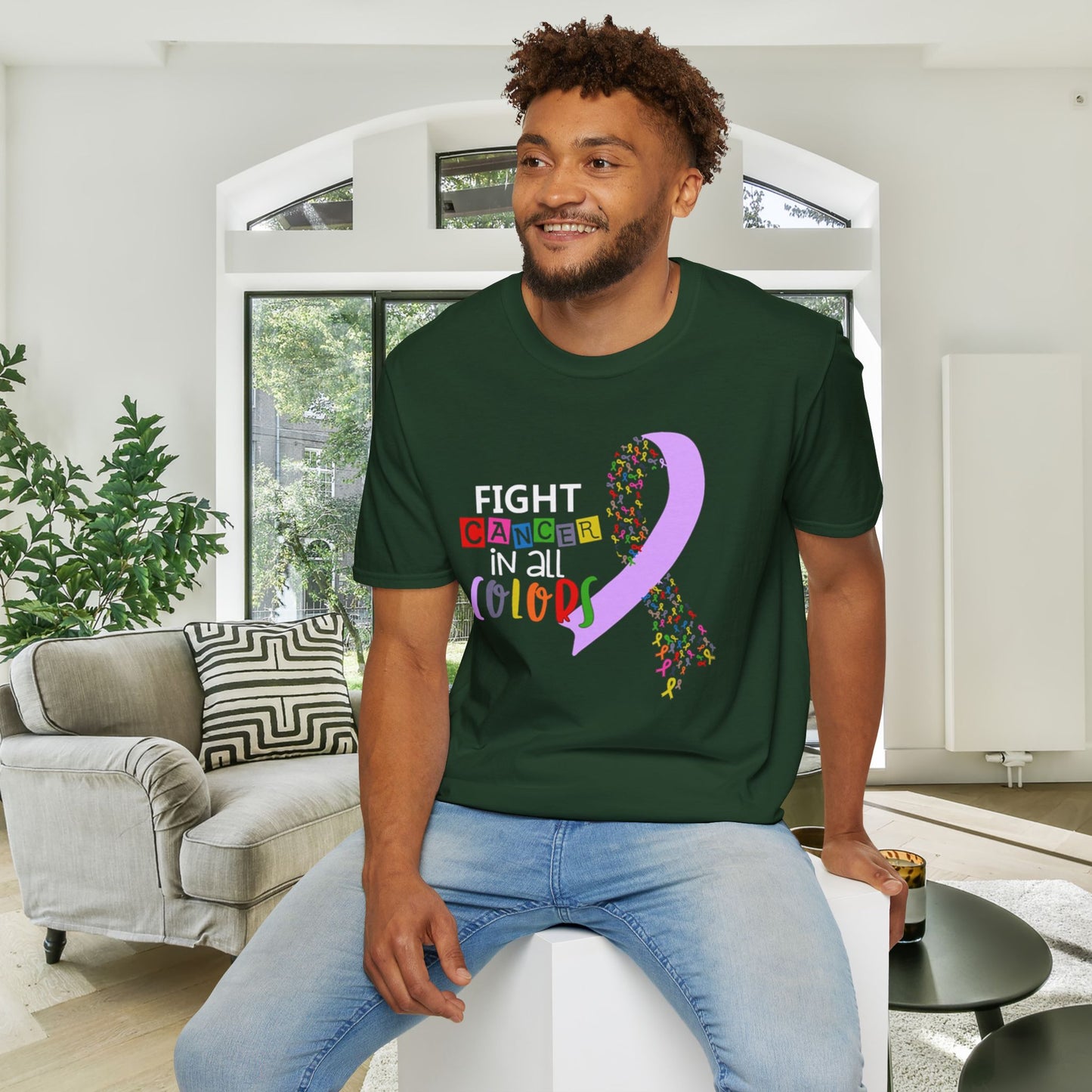 Fight Cancer in All Colors 14 Adult T-shirt
