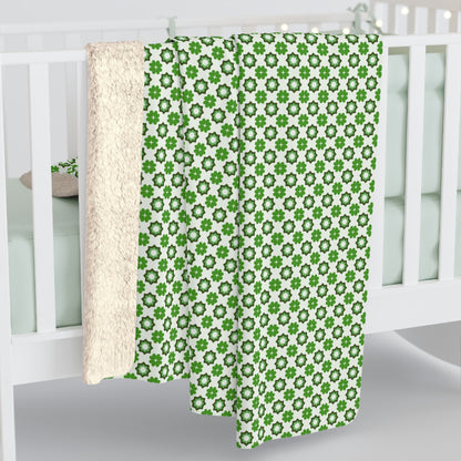 Emerald Star Garden Fleece Blanket