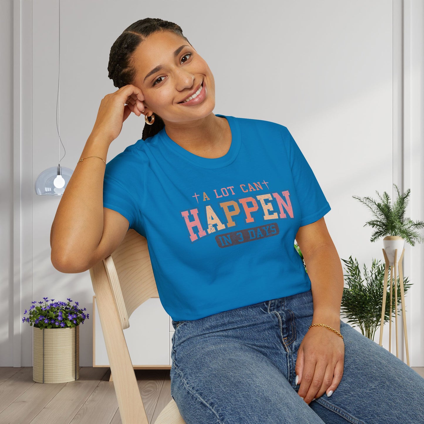 A Lot Can Happen In Three Days Adult T-shirt