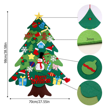 Felt Christmas Tree w/Lights