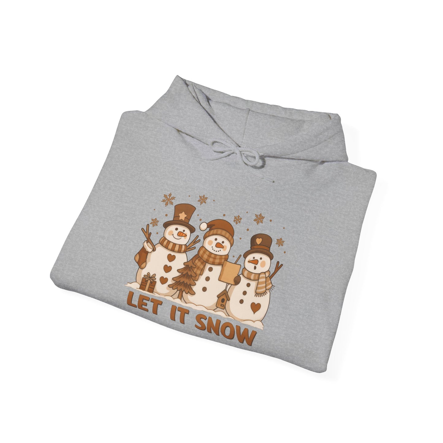 Let It Snow (Snowmen Trio) Adult Heavy Blend™ Hoodie