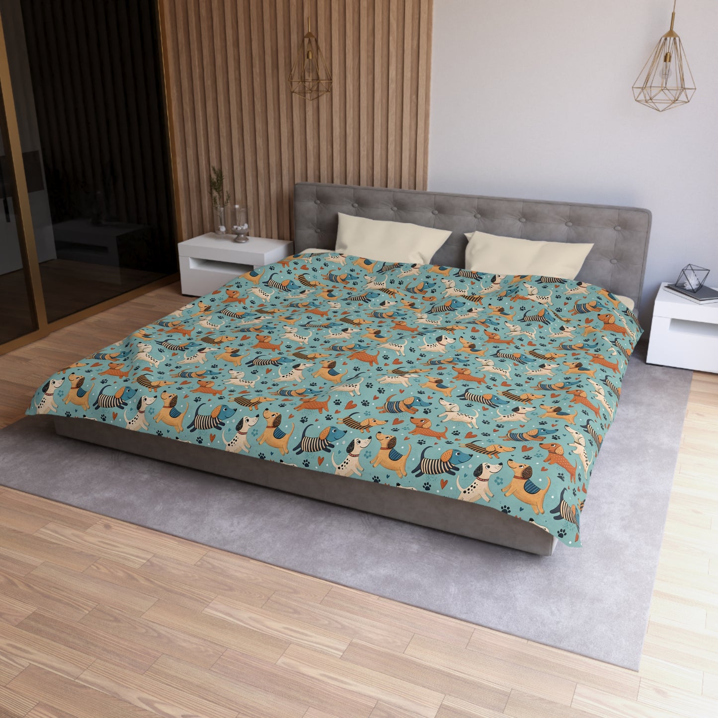 Dapper Doggies Microfiber Duvet Cover
