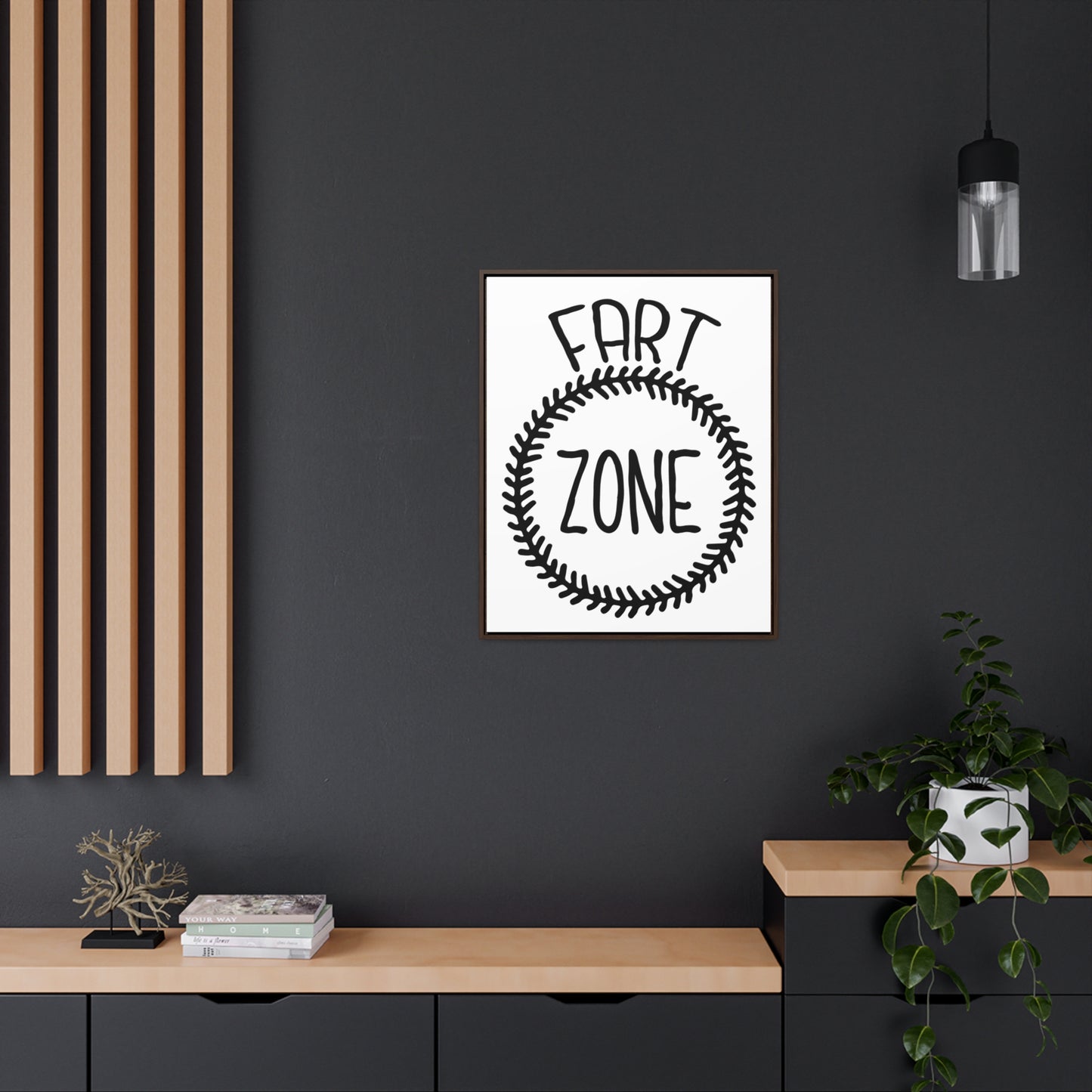 Fart Zone  2 Canvas Wraps, Vertical Frame