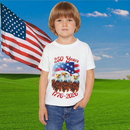 Three Eagles 250 Years 1776-2026 Heavy Cotton™ Toddler T-shirt