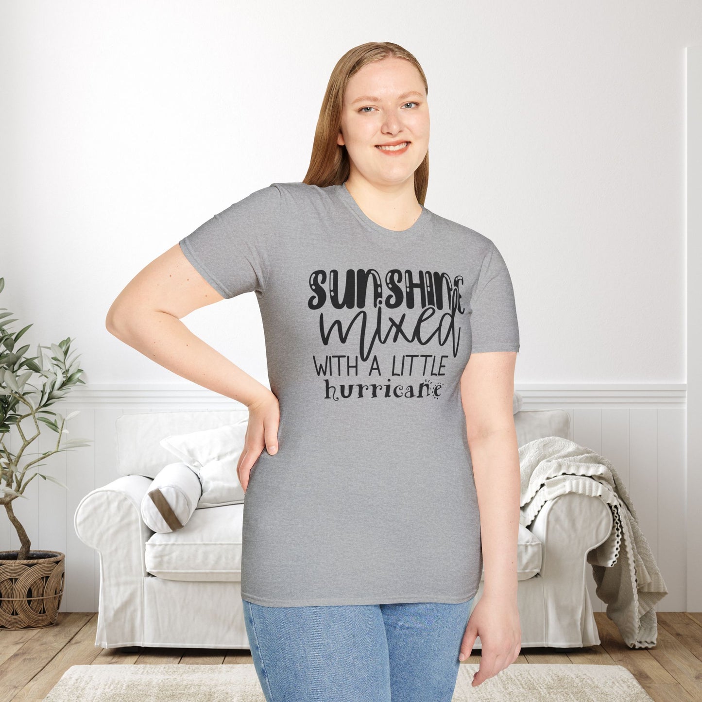 Sunshine Mixed With A Little Hurricane Adult T-shirt