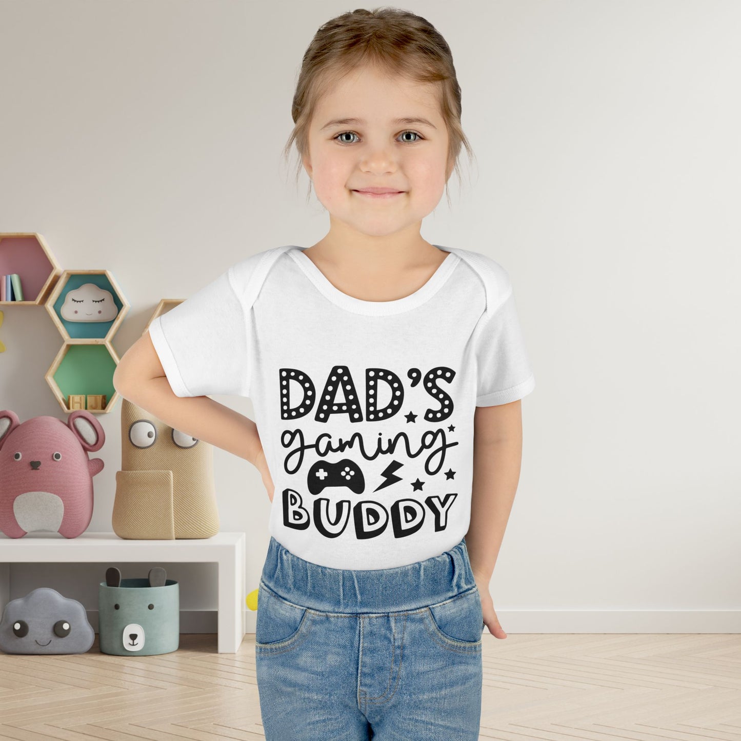 Dad's Gaming Buddy Baby Rib Bodysuit