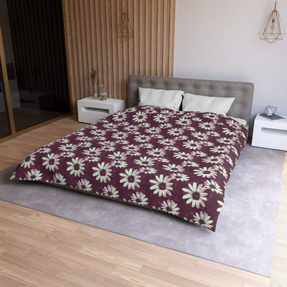 Purple Tide Petals Microfiber Duvet Cover