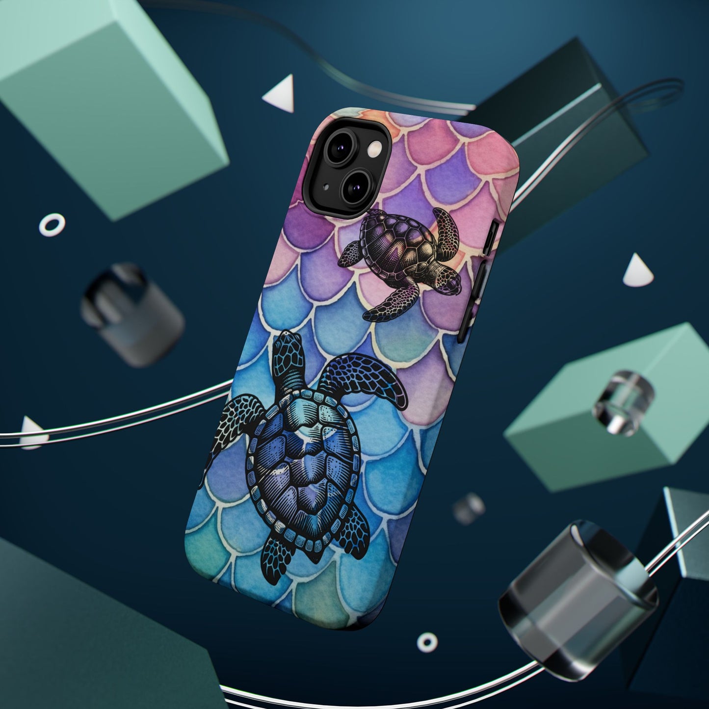 Sea Turtle Silhouette MagSafe® Compatible Tough Case for iPhone