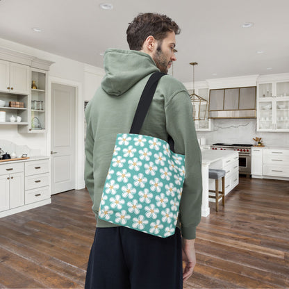 Tealberry Blooms Canvas Tote Bag