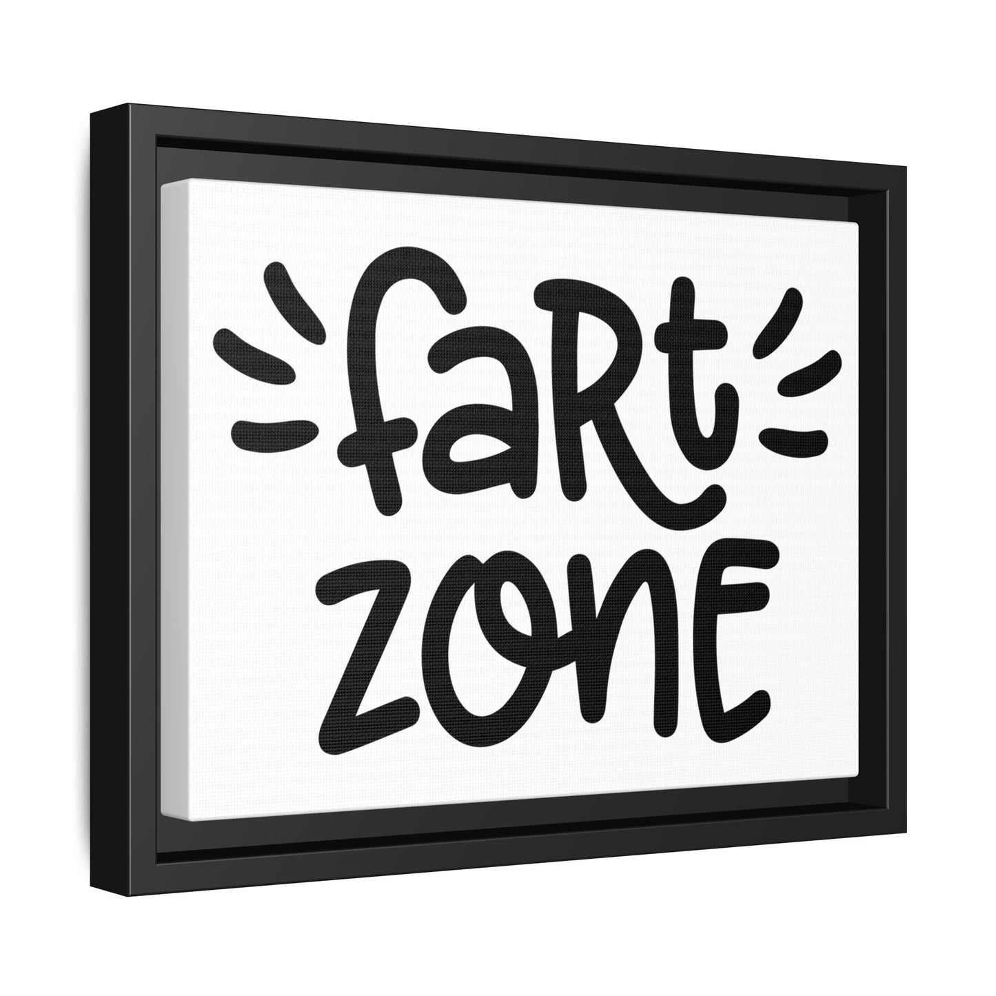 Fart Zone Framed Canvas Bathroom Art