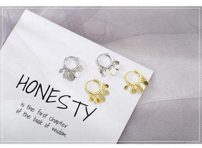 Shimmer Disc Hoop Earrings
